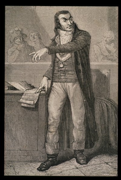 Antoine Quentin Fouquier-Tainville (1747-95) als öffentlicher Ankläger des Revolutionstribunals, graviert von Blanpain von French School